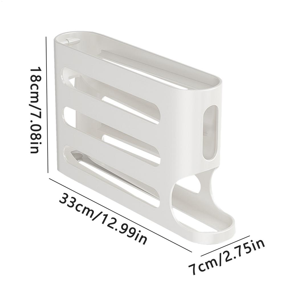 

4 Layers Automatic Egg Roller New Household Kitchen Dedicated Egg Roller Rack Space Saving Large Capacity Egg Organiser белый