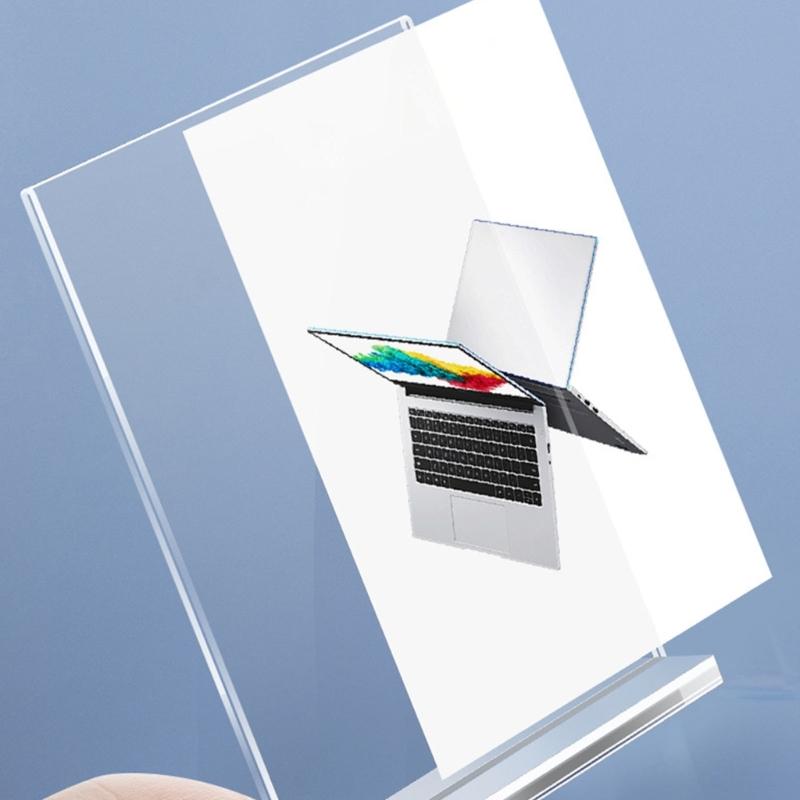 Clear Pull Out Frame With Nonslip Base For Exhibition Halls And Schools Reusable Reusable Desktop Advertisement Holder