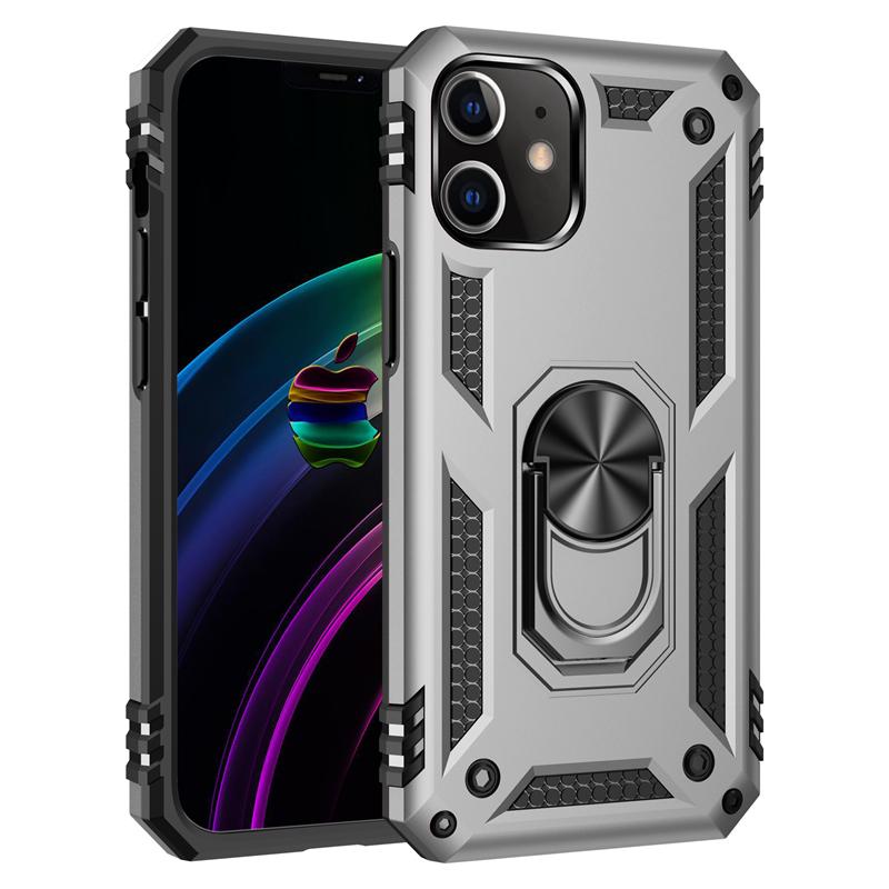 Finger Ring Stand Phone Cover Case for Iphone 13 12 Mini Pro Max 11 Xr XS X 6S 6 7 8 Plus Anti-fingerprint Hard Strong Armor Bag