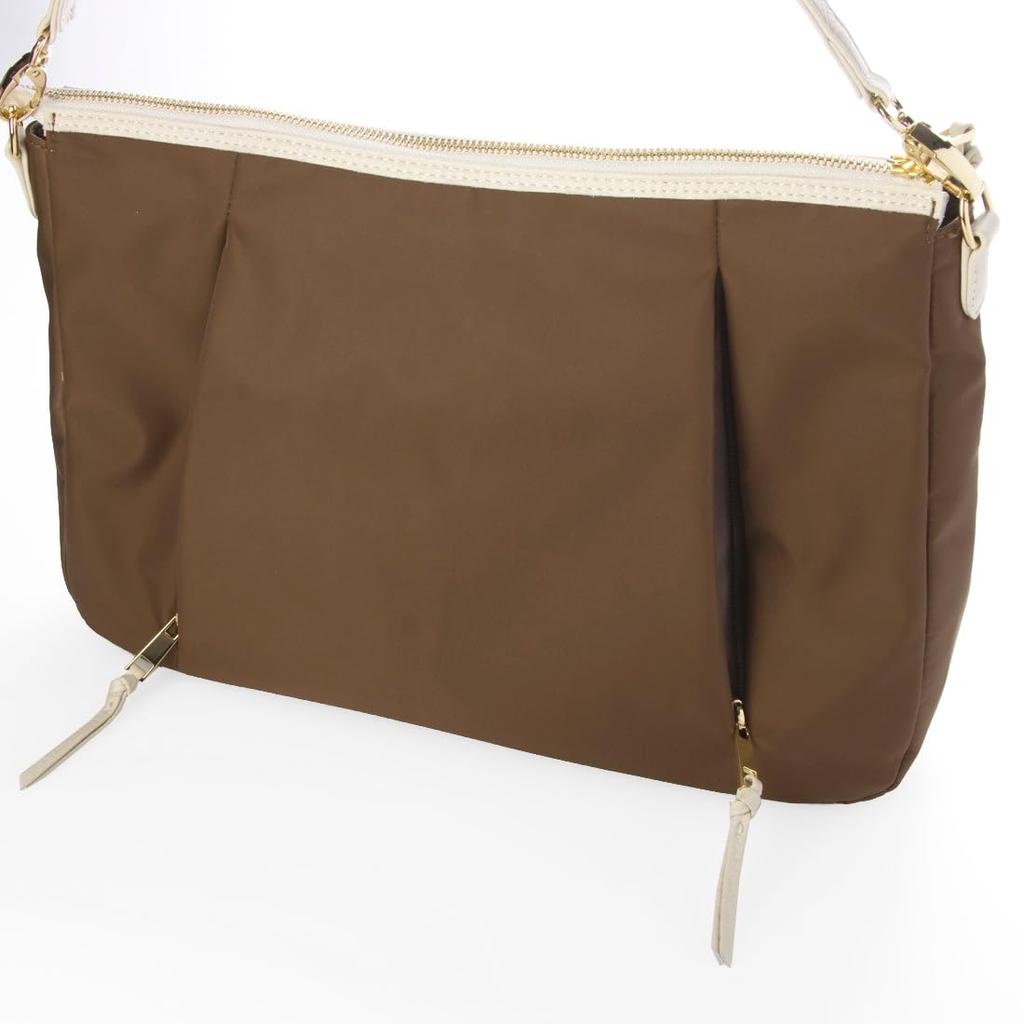Perke Tote Bag with Nylon and Cowhide Twist BR 2-Way Cover, 08-00-09740, Women's,