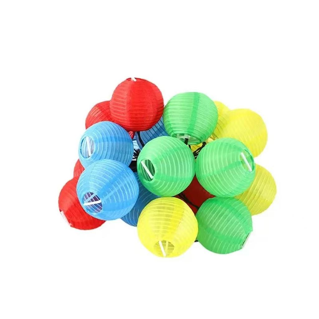 Solar LED lantern lamp Strings outdoor garden decoration cloth lantern string Christmas day decorative light string