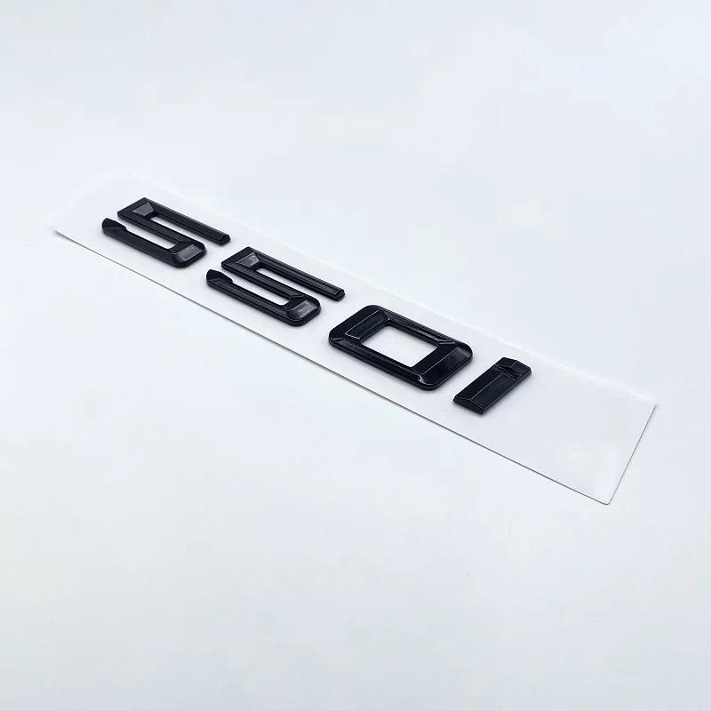 Glossy Black Letter 520i 523i 525i 528i 530i 535i 540i Emblem For BMW 5 Series E60 E61 F10 F11 G30 Car Trunk Logo Sticker PS9