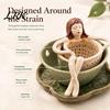 Decorative Tea Steeper for Lovers Bathing Girl Infuser Loose Leaf Tea, Fine Mesh Strainer, Creative Resin Personalized Accessory Sitting Figure Filter