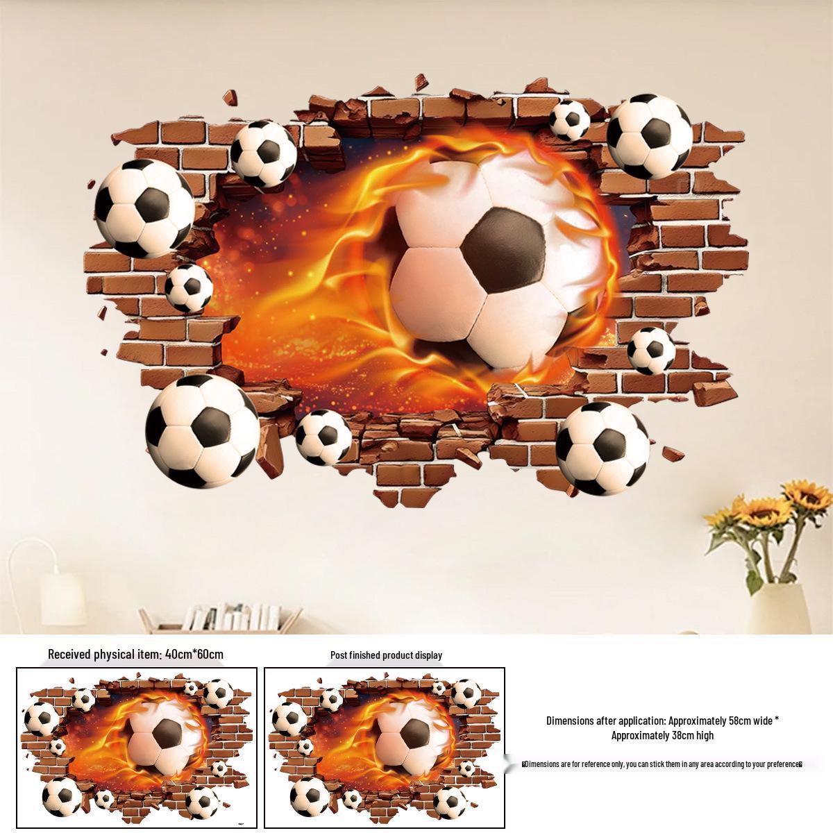 

2026 World Cup Football Decorative Self-adhesive Wall Stickers 60cm x 40cm x 1 sheet (cotton roll packaging)