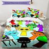 Juego de Ropa de Cama Sprunki de 3 Piezas Funda Nórdica con Cierre Incluye 1 Funda Nórdica y 2 Fundas de Almohada, Suave y Cómodo para Todas las Estaciones.