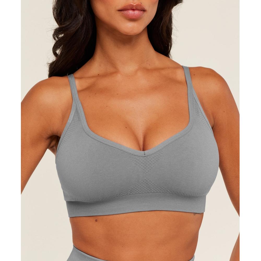 Gymshark Vital Sports Bra Gs Medium Grey Marl B5c7s Gd0k