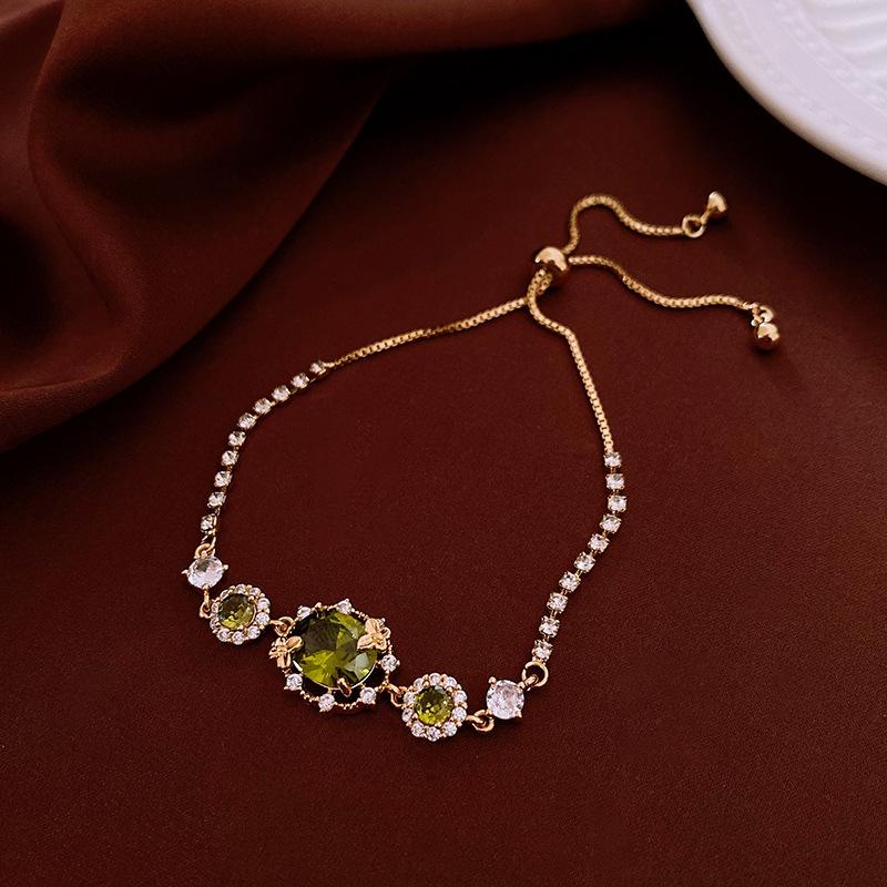 Zircon Flower Simple Niche Bracelet Light Luxury High Sense Fashion Versatile Bracelet Temperament Personalized Jewelry Women