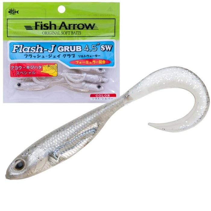 Fish Arrow Flash J Grub 4.5SW #121 Glow Orange/S 4.5 inch
