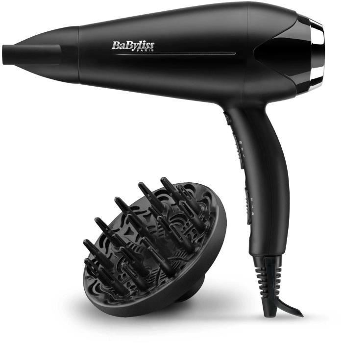 Sèche-cheveux - BaByliss - D572DE Turbo Smooth 2200 avec Technologie Ionique et Céramique