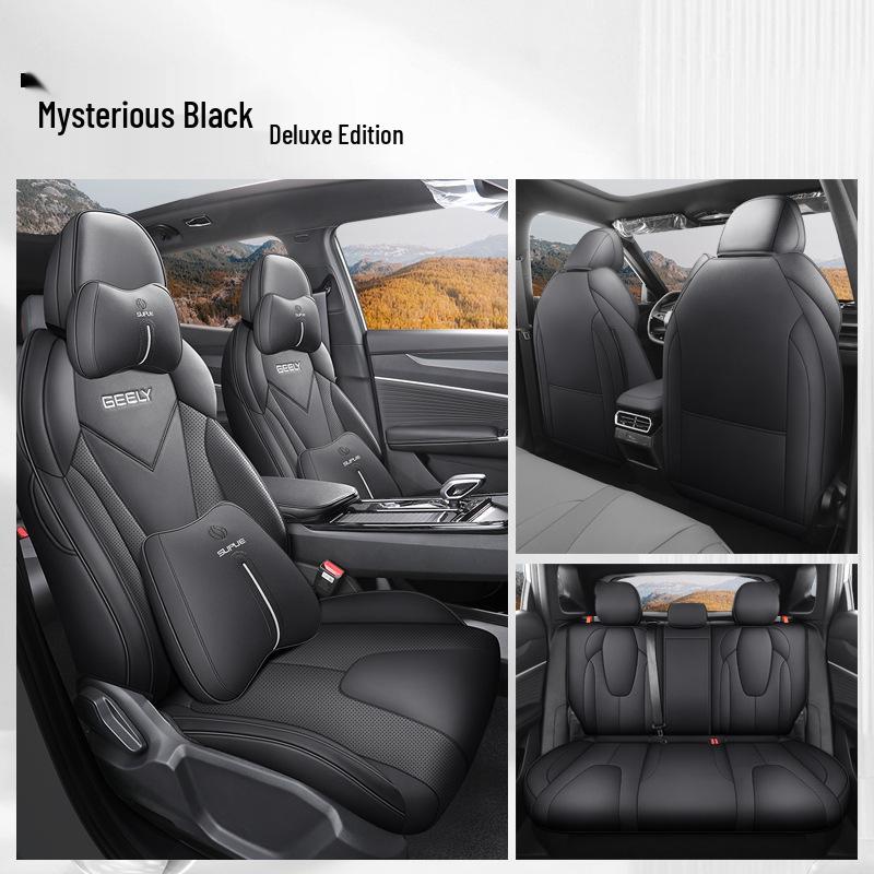 Husă Răcoroasă pentru Scaun Auto Boyue - Înfășurare Completă, Pernă din Piele pentru Toate Sezoanele pentru Îmbunătățirea Interiorului
