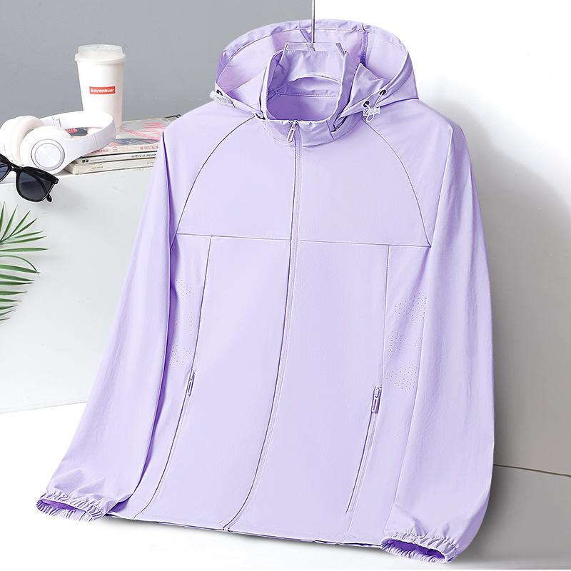 New sunscreen clothes men's and women's summer ice silk breathable UPF10 + outdoor quick-drying skin clothes jacket