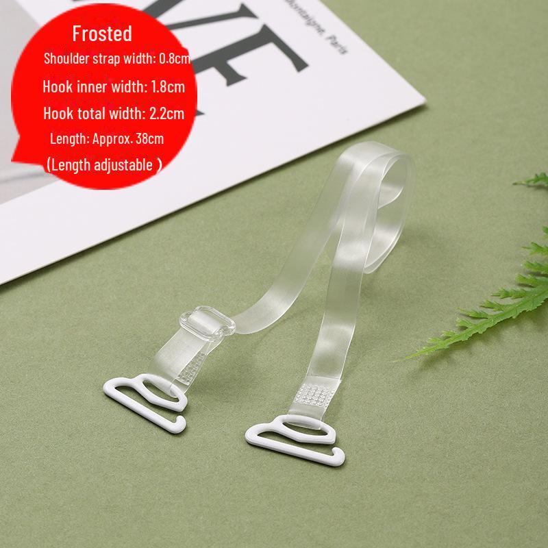 Plus Size Bra with Large Hooks, Frosted Wide Straps, Invisible Straps, and Transparent Strapped Underwear