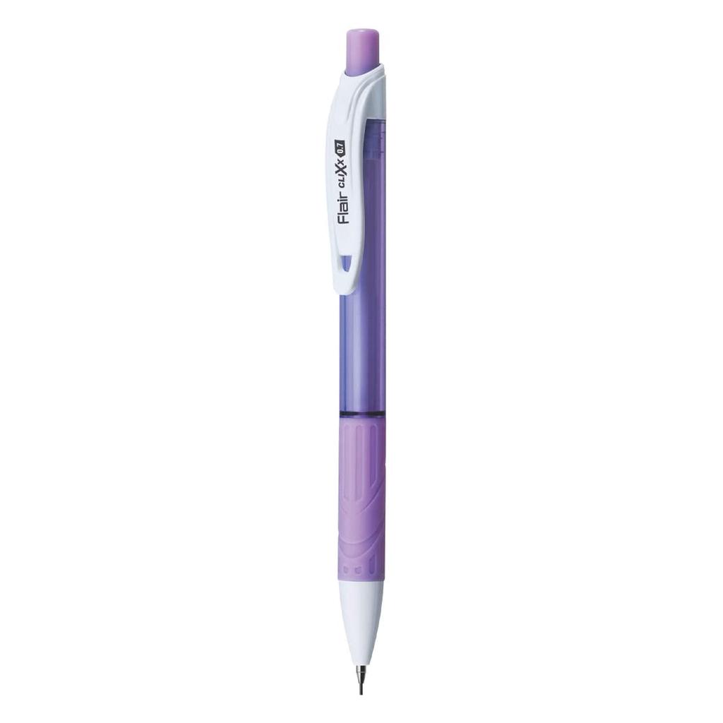 FLAIR Clixx 0.7 mm Mechanical Pencil Pack of 10 | Triangular Barrel, Ergonomic Grip, Free Lead Tube, Lightweight for School & Office