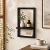 Wooden Wall Shelf Vintage Style Storage Rack Plant Display Figurine Shelf Wall Decoration