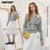 Cartoon Dog Jacquard Faux Two-Piece Knit Cardigan