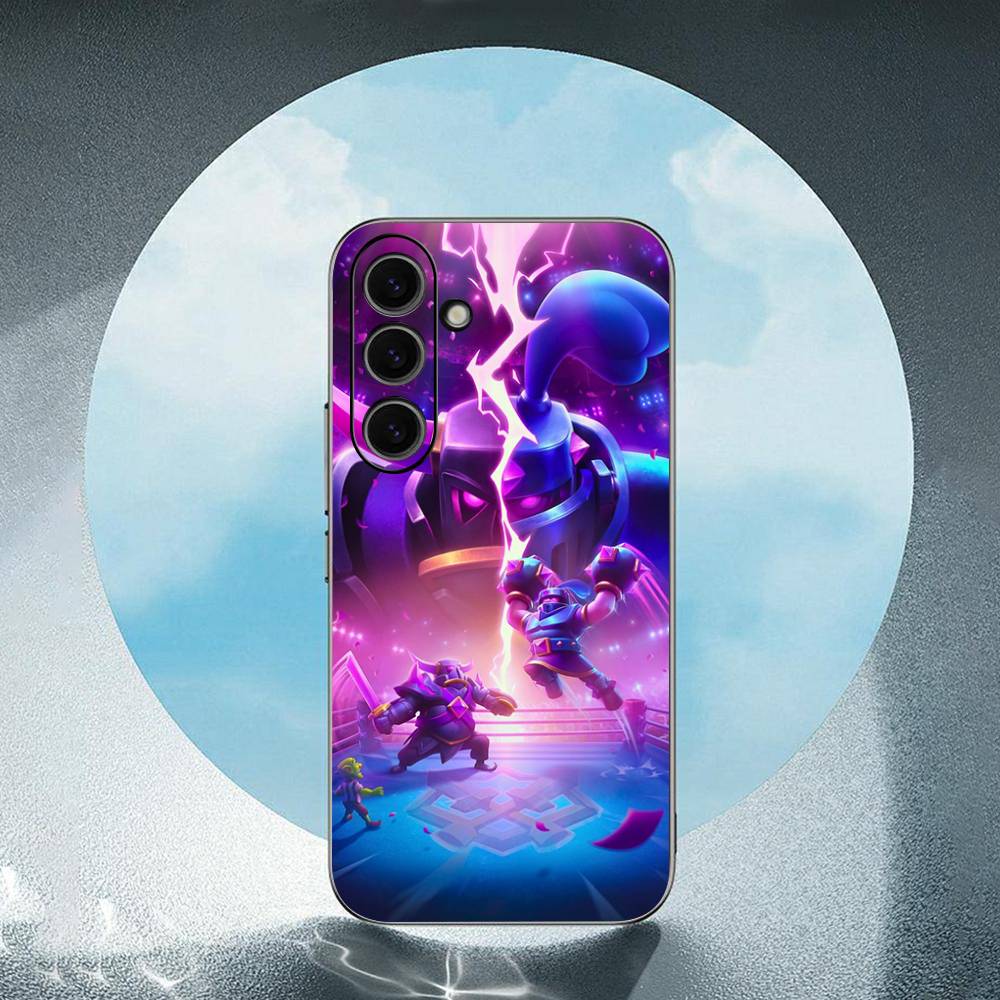 C-Clash Royale For Samsung Galaxy S25 S24 S23 Ultra S22 S21 Plus S20 Black Soft Silicone Protective Case