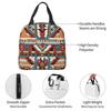 Navajo Watercolor Pattern Insulated Lunch Bag for Women Kids Portable Food Boxes Thermal Lunch Box Tote