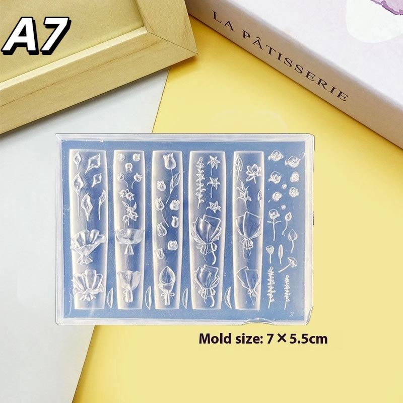 1Pc Chain Ice Flower Butterfly 3D Acrylic Mold Nail Art Decorations Diy Design Silicone Nails Mold