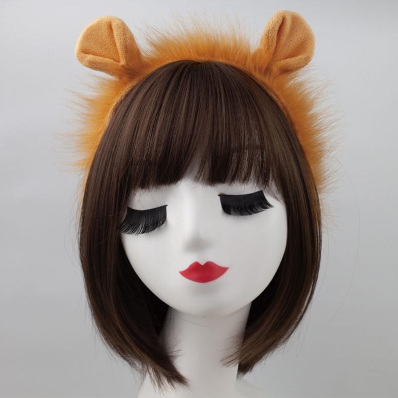 Halloween Lion Cosplay Costume Set, Lion Ear Hairband Tail, Skirt, Bowtie, Animal Dress up Costume for Kid Cosplay