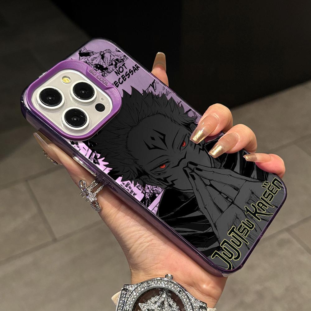 Jujutsu Kaisen Sukuna Telefoonhoesje voor Samsung Galaxy S26 S25 Edge S24 S23 S22 S21 FE S20 Ultra Plus 5G Zilver Harde Cover