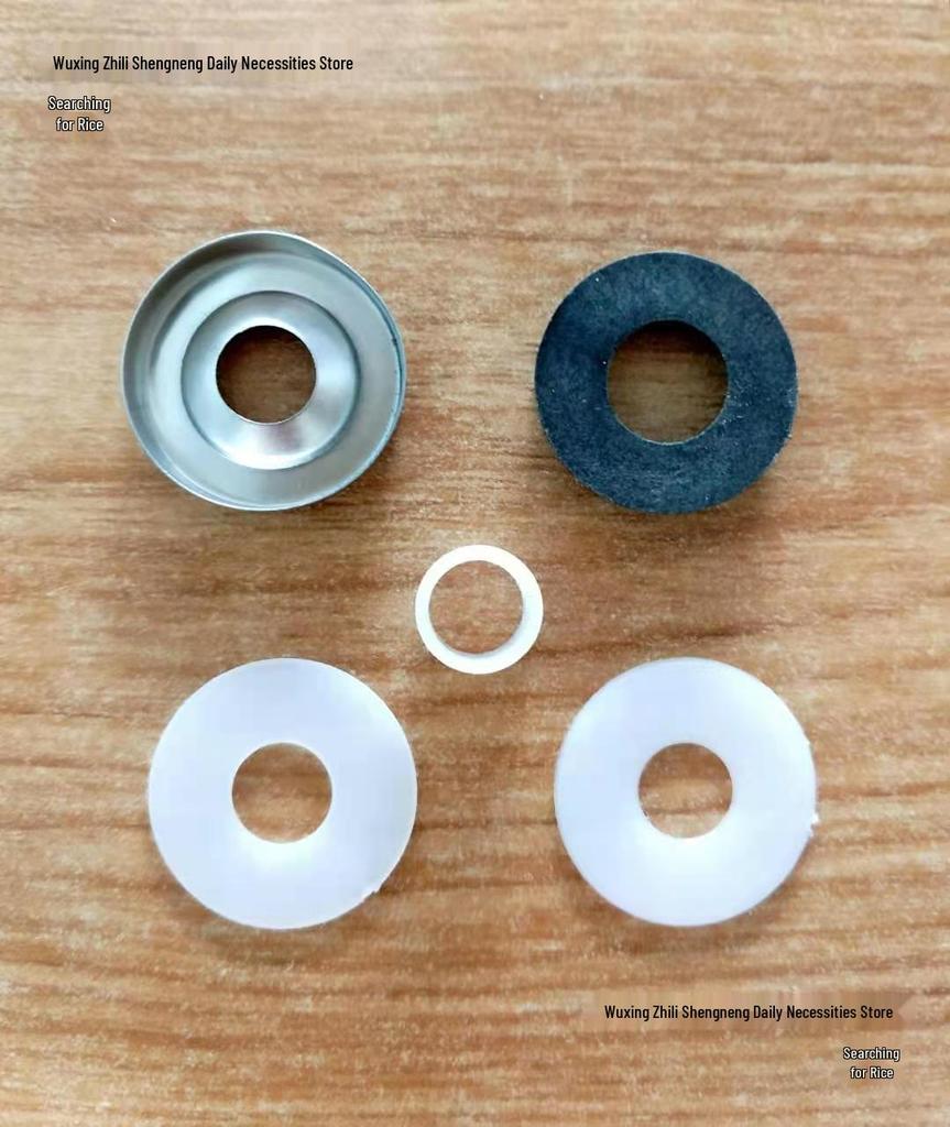 304 Stainless Steel Glass Clamp with Black Countersunk Gasket and White Sleeve for Stair and Balcony Guardrails