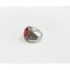 Accessories: Fashionable Personality Red Oval Turtle Face Men'S Copper Simple Men'S Ring