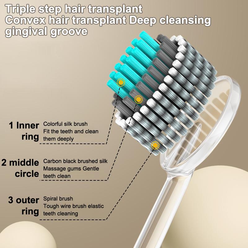 2 Pcs Whole Mouth Clean Toothbrush Ultra-Fine Soft Hard Bristle Toothbrush For Adults Excellent Cleaning Effect Whitening Teeth