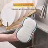 Double-Sided Magic Cleaning Sponge: Stain Removal, Oil-Absorbing, Multifunctional Kitchen Cloth & Steel Wool Scouring Pad
