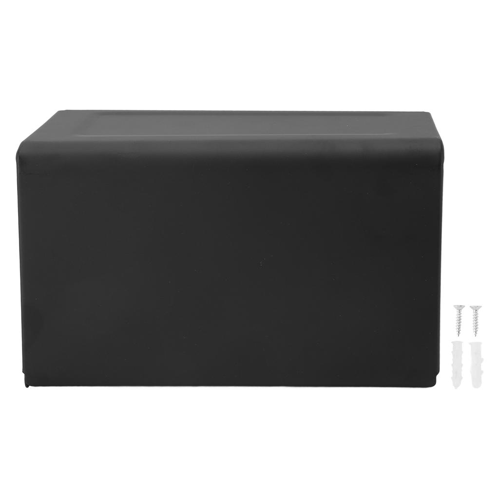 Toilet Paper Holder with Shelf Space Aluminum Waterproof Wall Mounted Tissue Roll Holder Box for Bathroom Kitchen Black