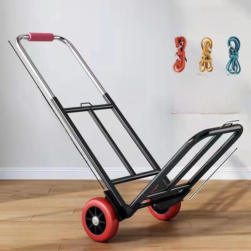 Portable Hand-Pulled op Cart Foldable Cargo very Vehicle Lightweight Household Vegetable Bung Transport Tool