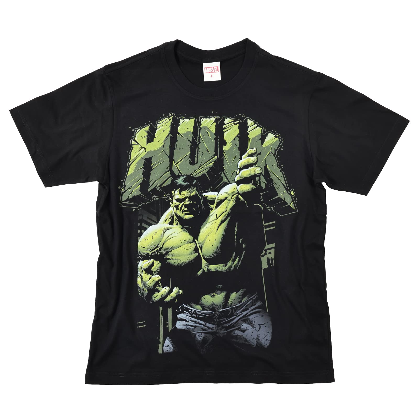 

EVERSOUL Marvel Short Sleeve T-Shirt, Hulk, Avengers, Captain America, Venom, American Comic Character Goods, Gift, Men s, Black, XL [Parallel Import]