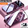 Luxury 360° Full Coverage Double Sided Tempered Glass Case For iPhone 18 17 16 15 14 13 12 11 Pro Max Anti-scratch Magnetic Phone Cover