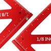 Triangular Angle Ruler Large 16Inch 45/90 Degrees Durable Aluminum Alloy Easy-read Layout Gauge Woodworking Measure Tool