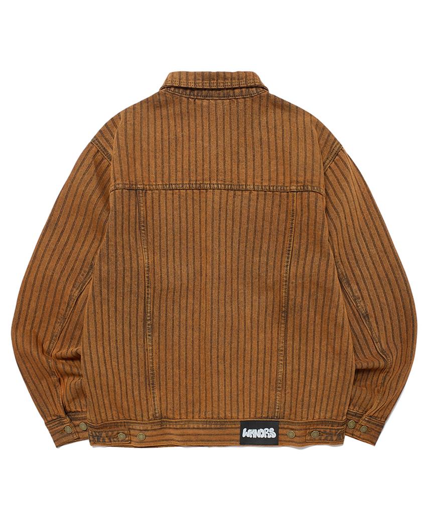 Wkndrs Stripe Trucker Jk (Orange)