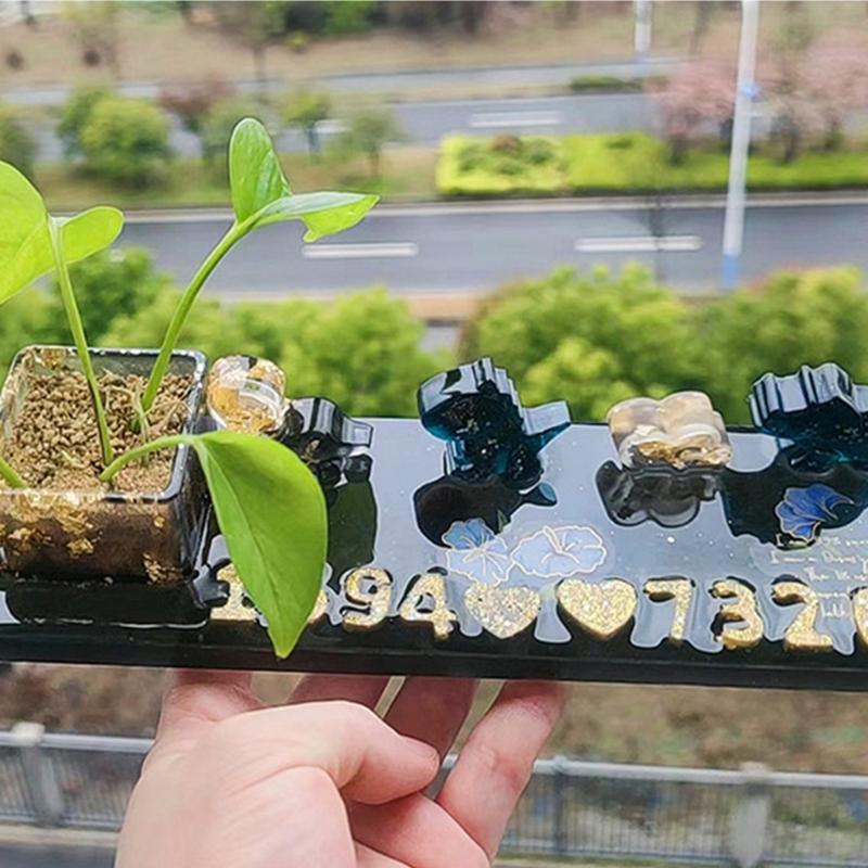 Forma na stojánek na telefon z pryskyřice, Silikonová forma s písmeny a číslicemi, Forma na odlévání šperků DIY, Forma na pryskyřičné náušnice, Formy na vyřezávání nehtového designu