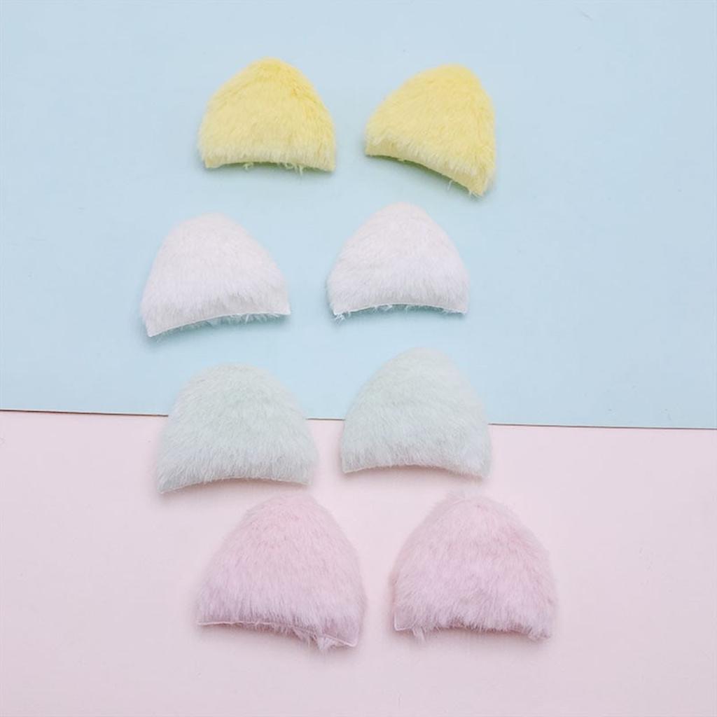 DIY Bangs Hair Clip Plush Cat Ears Hair Barrettes Lovely Handmade Furry Hair Barrettes Hairstyle Accessories