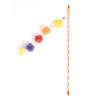 Felt Star Feather Teaser Stick Colorful Soft Hairball Star Cat Teaser Stick for Home Yellow