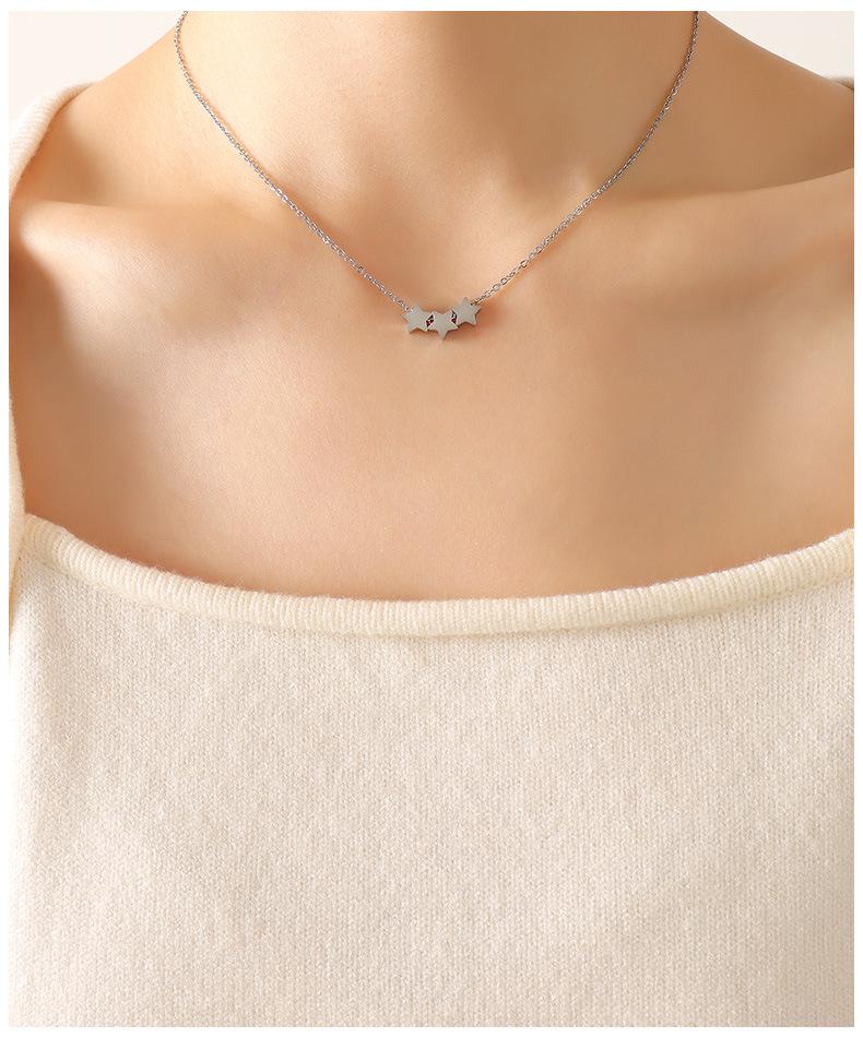 Unisex Geometric Star Necklace - Non-Fading Commuter Style