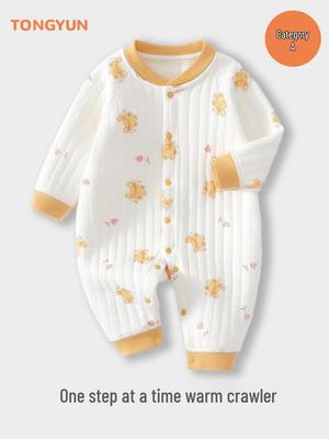 Pure Cotton Quilted Baby Jumpsuit Romper for All Seasons