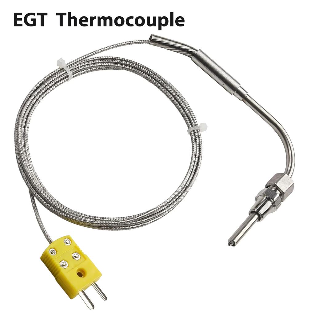 EGT K Type Thermocouple Exhaust Probe High Temperature Sensors 1/8" NPT Threads Adjustable Pressure Lock Mini K Type Connector