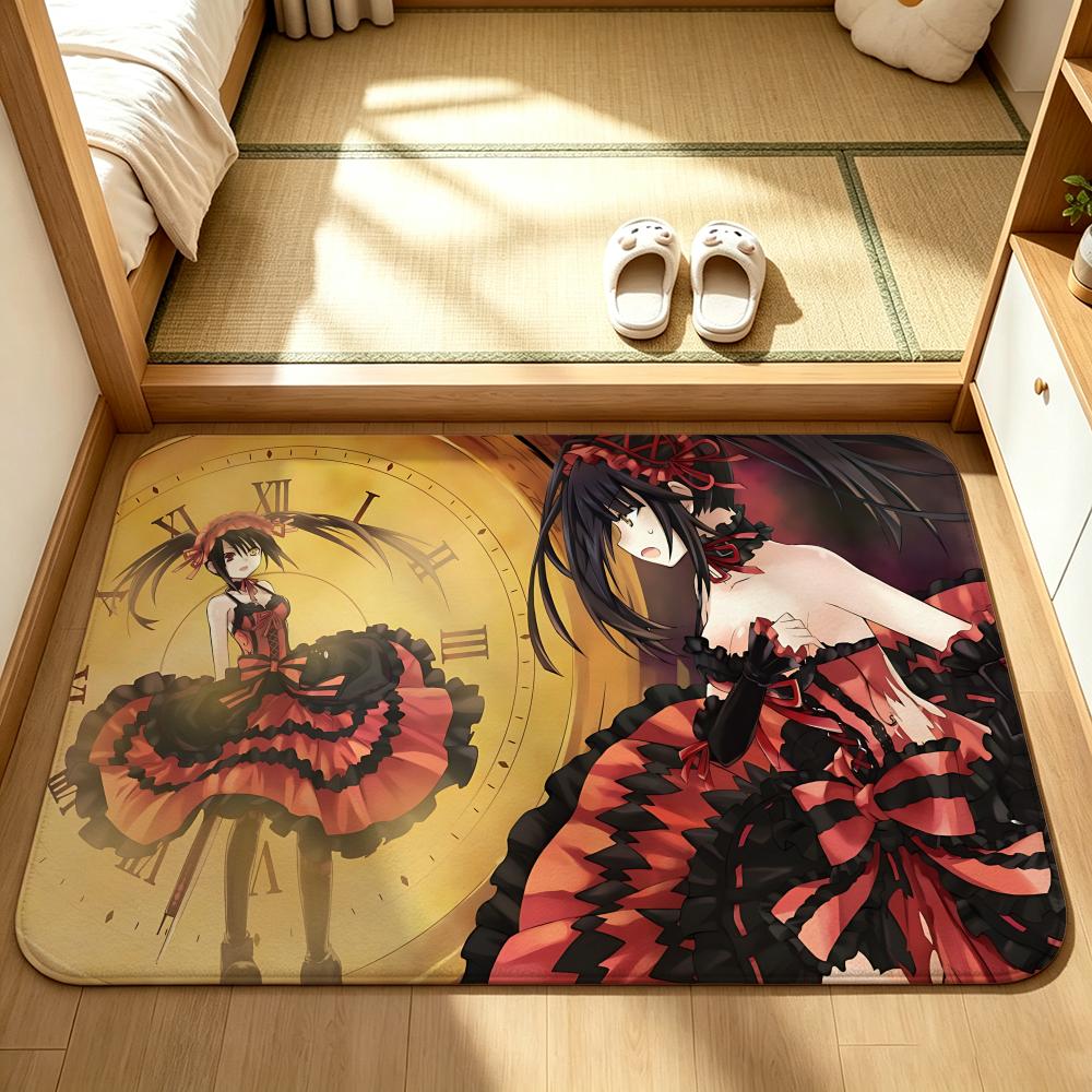 Anime-Tokisaki KurumiS Floor Mat Bedroom Carpet, Bathroom Foot Mat, Doormat, Non-Slip Absorbent Multi-Use