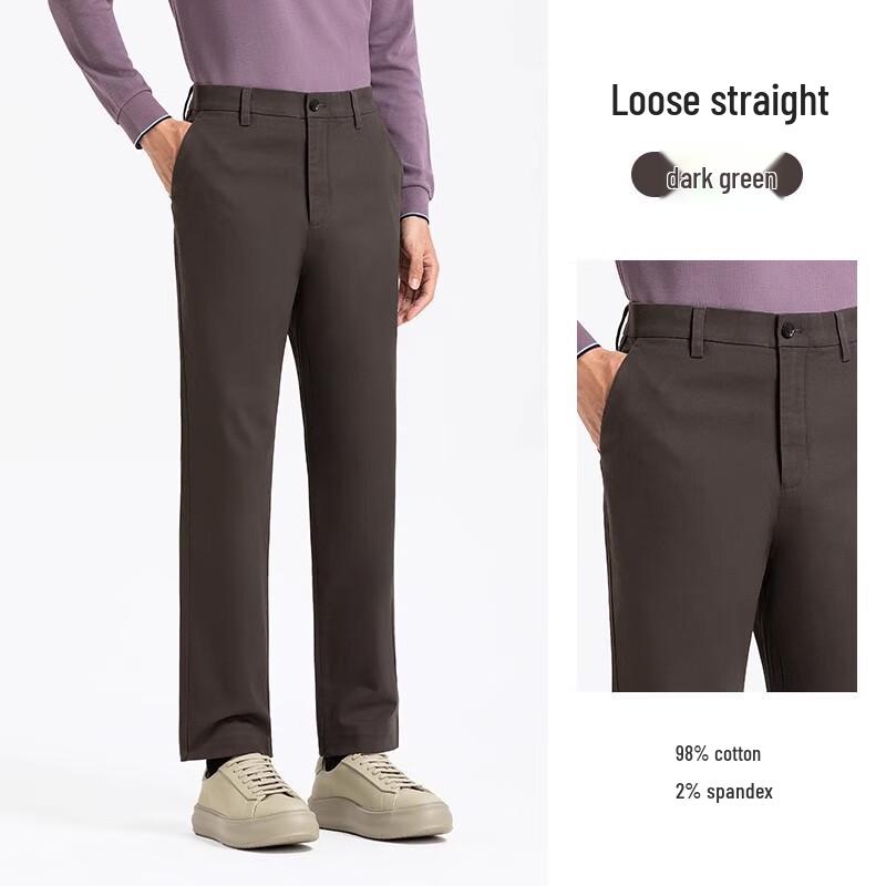 Langdeng Men s Cotton Casual Pants 38
