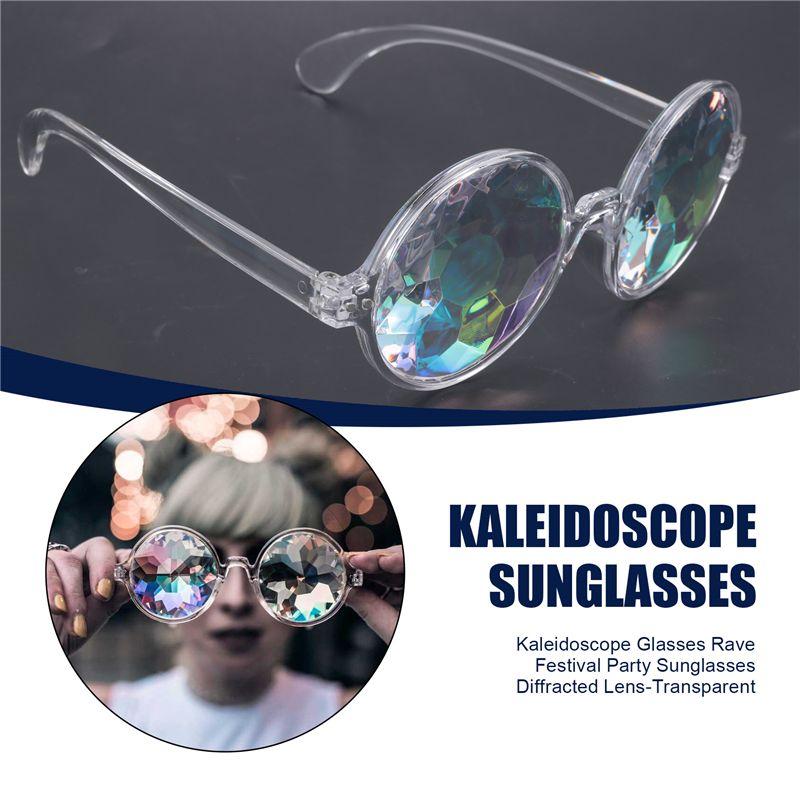A95D-Kaleidoscope Glasses Rave Festival Party Sunglasses Diffracted Lens