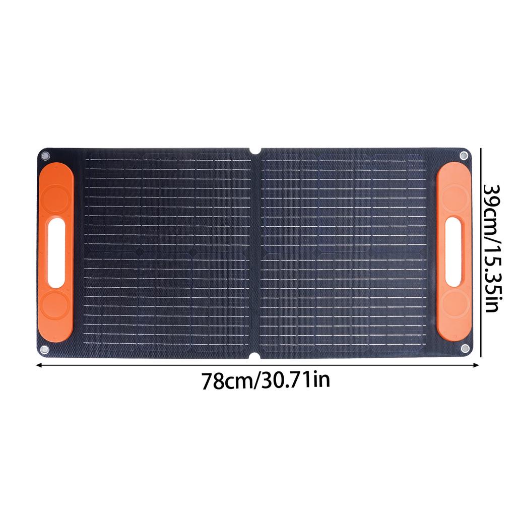 80W Portable Solar Panel Foldable Backpacking Charger High Efficiency USB C Dual USB Ports Waterproof for Camping