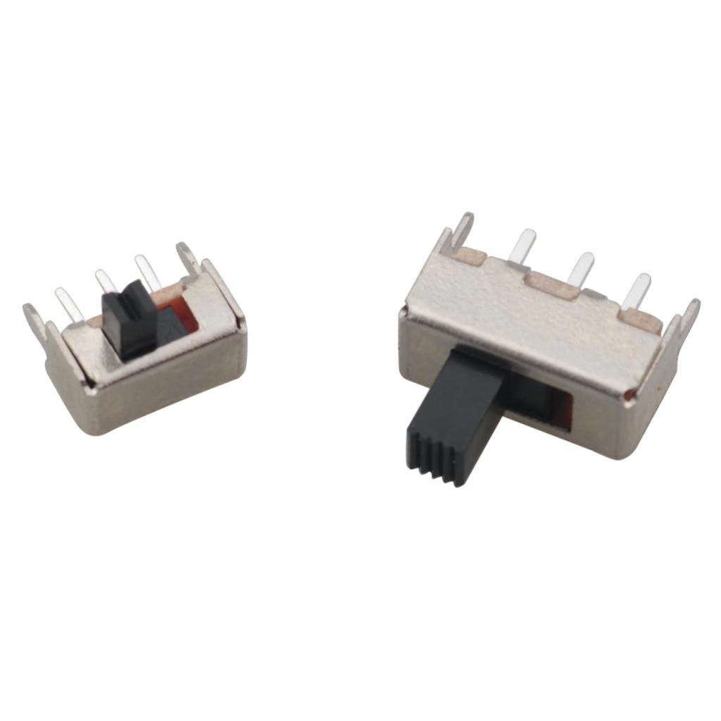 ZCZQC 40PCS SS Vertical Toggle Switch SS12F44 SK12D07 Vertical Slide Switch Miniature Latching Toggle for Low Power Electronic Projects Toys Audio