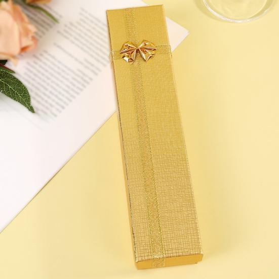 Rechteckige Schmuckverpackungsbox mit Deckel Schleife Valentinstag Brautjungfer Hochzeit Geburtstagsgeschenkbox Halskette Armband Verpackungsbox