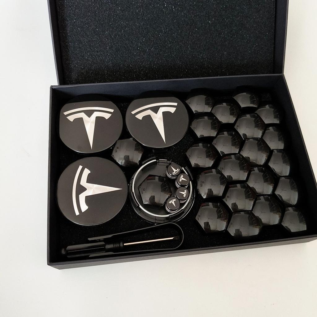 56MM 5Pcs 27PCS 31PCS For Tesla Model3 S/X Y Juniper Wheel Hub Cover Rim Center Cap Decoration Accessories Cybertruck Roadster