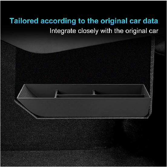 Silicone Car Central Console Storage Box for Tesla Model Y Juniper Launch 2025 2026-UP Tidying Black Tray Organizer Accessories
