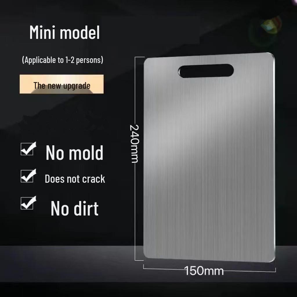 Double-Sided Stainless Steel Anti-Mold Cutting Board for Kitchen and Fruit Chopping.