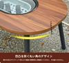 Fengzel Outdoor Outdoor Iro Fireplace Solid Wood Desktop with BBQ Foldable and Garden BBQ Stove Table, Grill, Portable, (Table (966053.5cm))